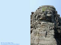 Angkor Thom にある大きな顔(バイヨン)　撮影場所：シェムリアップ、カンボジア